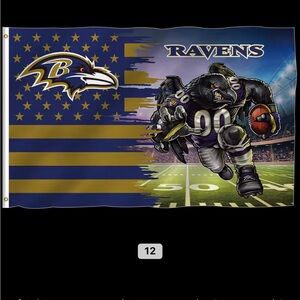 NFL Ravens Flag with Purple and Gold